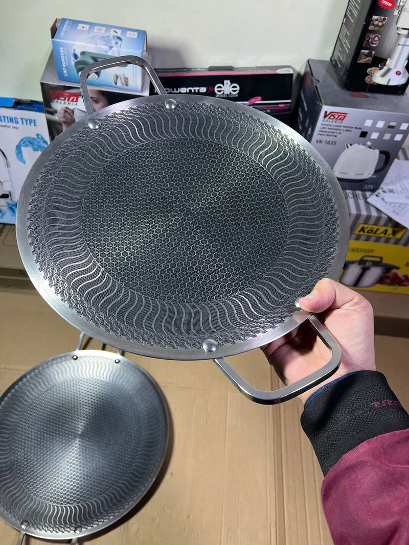Imported German HoneyComb Laser Coating Tawa , Stainless Steel