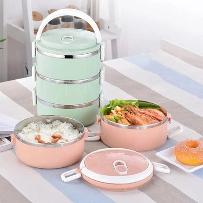 Lunch Box 2.1L Three-Layer Stainless Steel