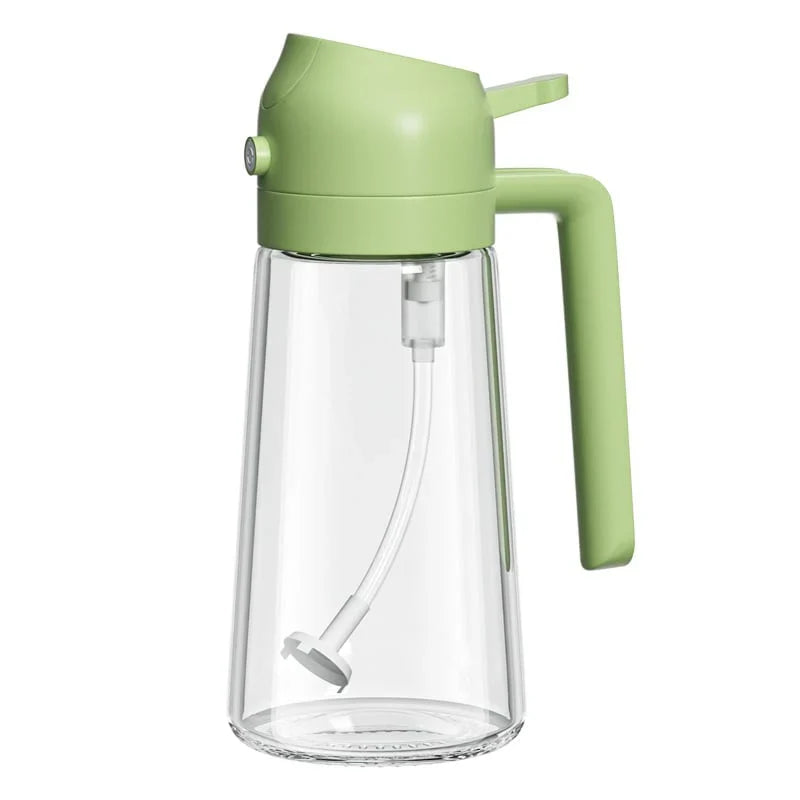 2-in-1 Glass Oil Dispenser & Sprayer – Kitchen Cooking Bottle