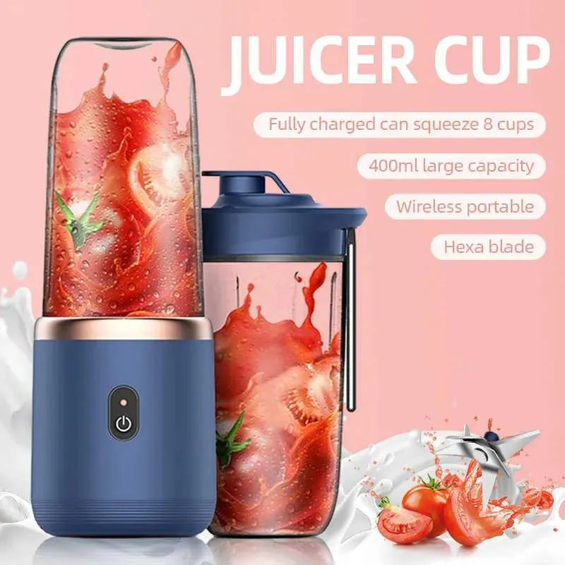 Mini Juice Blender with a Stylish Portable Bottle  Six 6 Stainless Sharp Blades