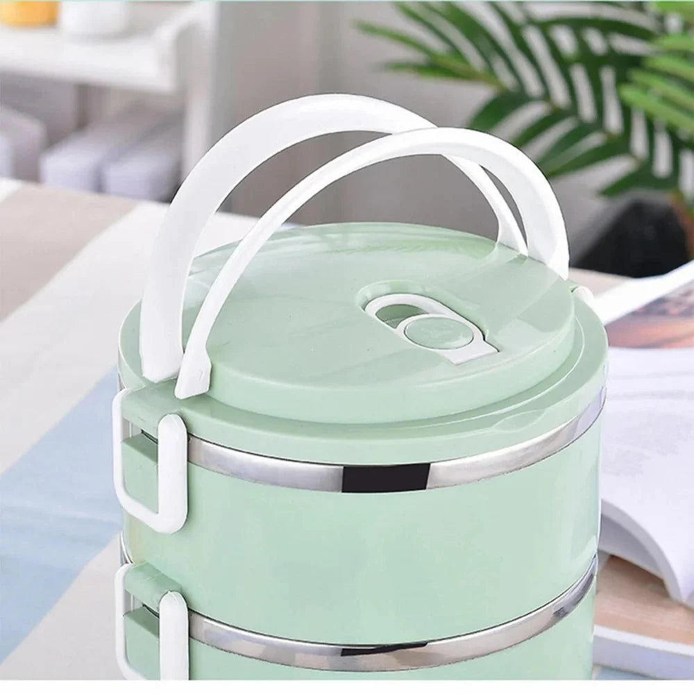 Lunch Box 2.1L Three-Layer Stainless Steel