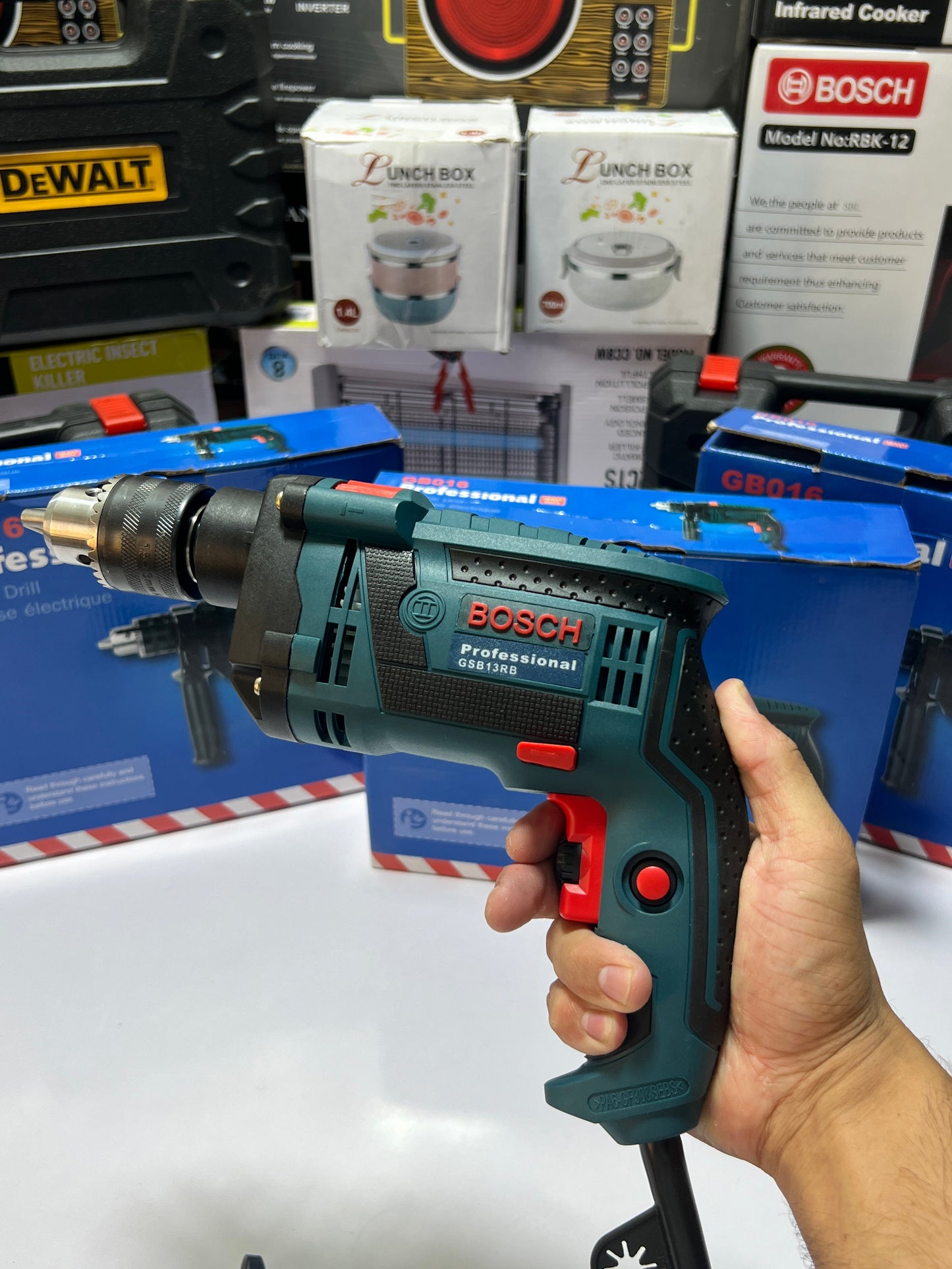 GB016 Professional Heavy Duty Electric Drill – High Performance Power Tool with Side Handle