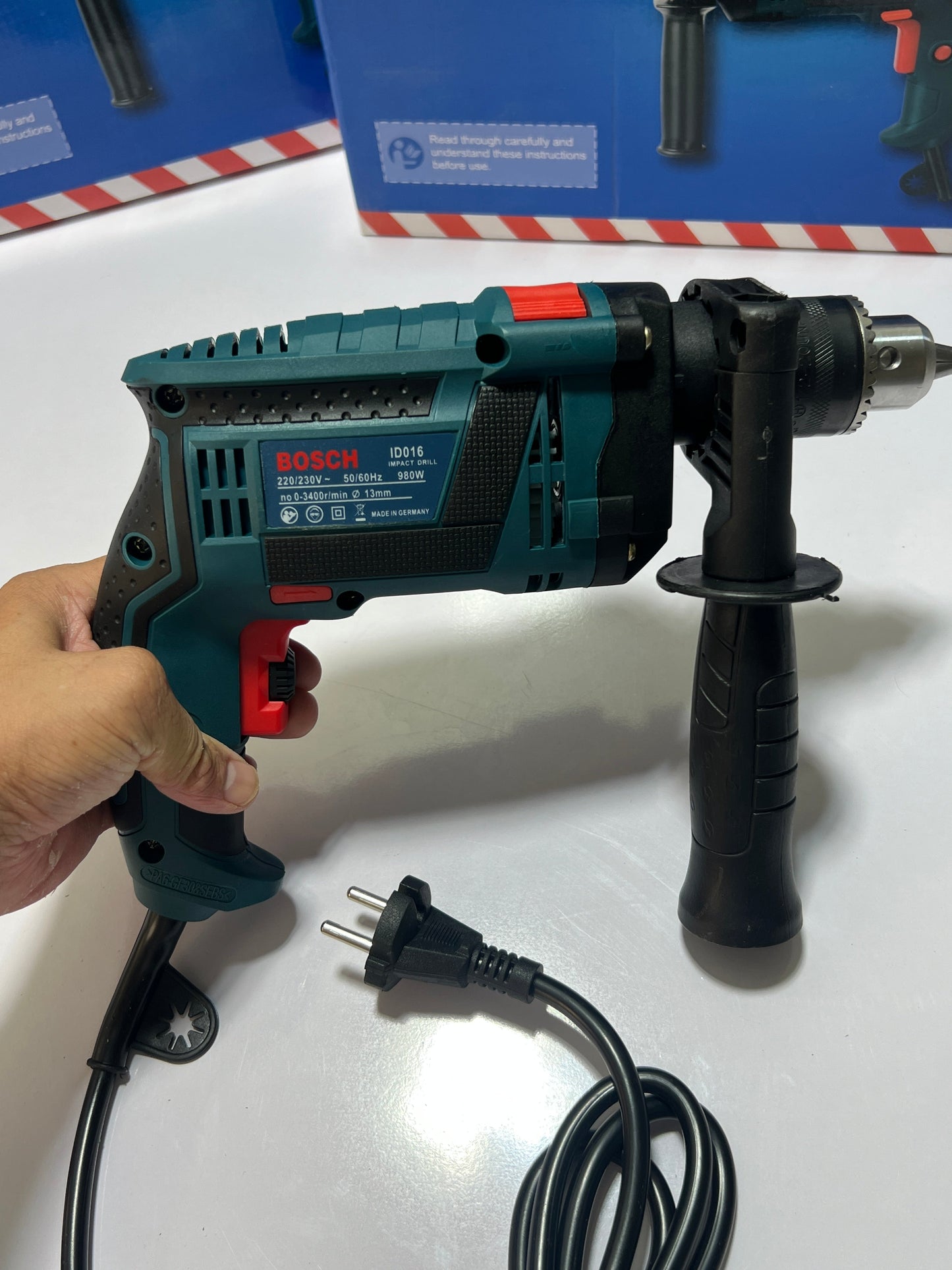 GB016 Professional Heavy Duty Electric Drill – High Performance Power Tool with Side Handle