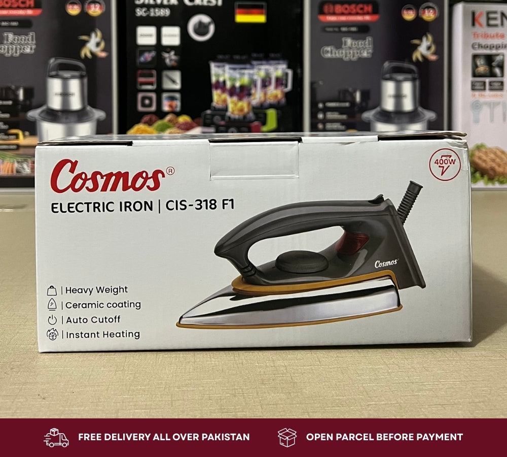 Cosmos Electric Iron CIS-318 F1 – 400W | Ceramic Coated