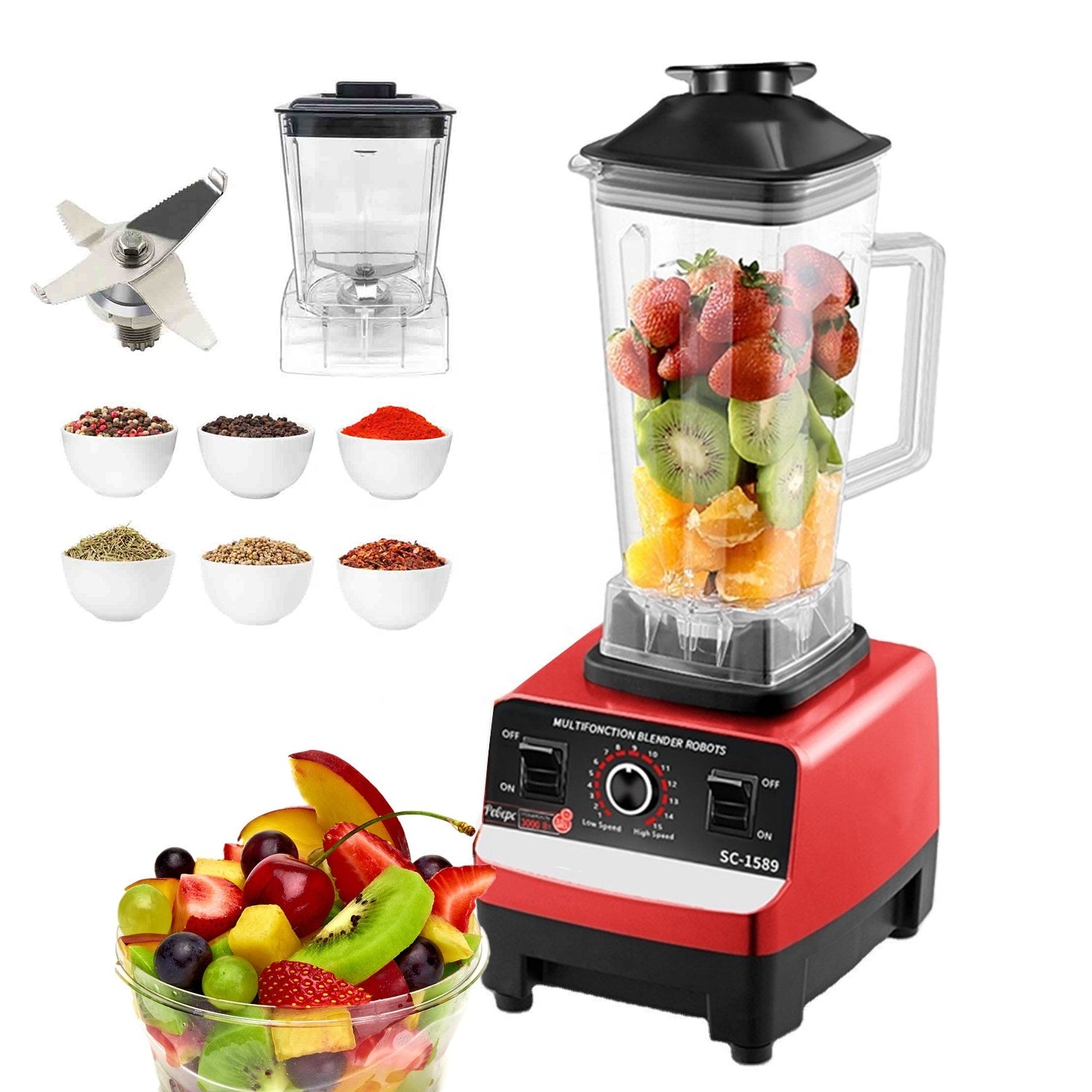 2 in 1 Silver Crest SC-1589 Original Blender – 4500W Heavy-Duty Power Machine