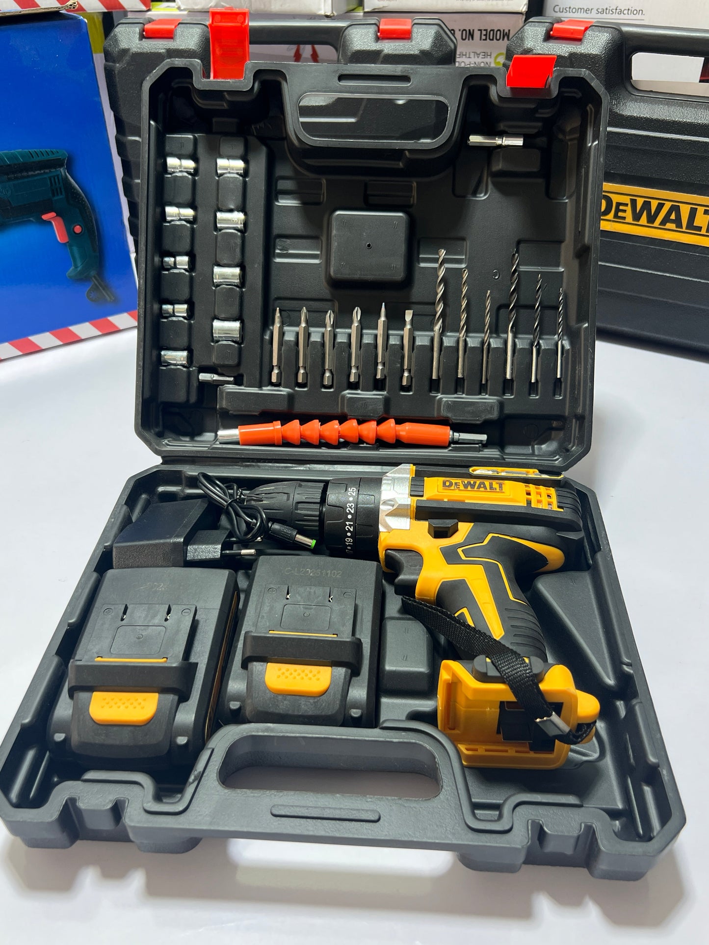DeWalt 48V Cordless Hammer Drill – 3-in-1 Multifunction Power Tool with Dual Lithium Batteries