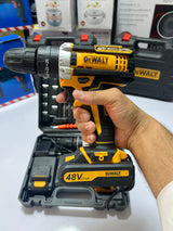 DeWalt 48V Cordless Hammer Drill – 3-in-1 Multifunction Power Tool with Dual Lithium Batteries