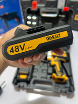 DeWalt 48V Cordless Hammer Drill – 3-in-1 Multifunction Power Tool with Dual Lithium Batteries