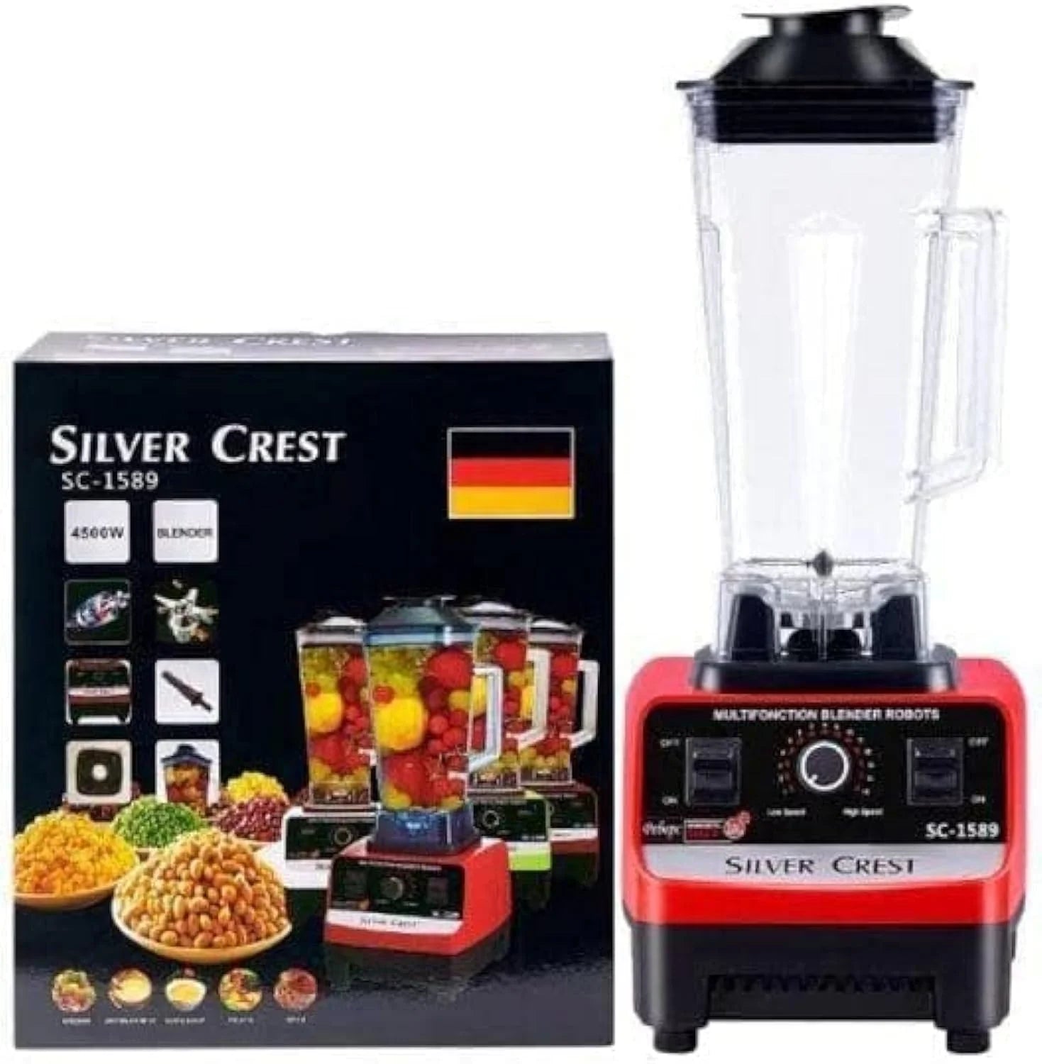 2 in 1 Silver Crest SC-1589 Original Blender – 4500W Heavy-Duty Power Machine